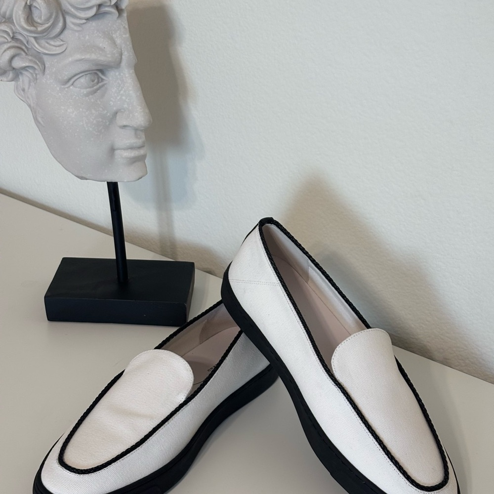 Giorgio Armani White and Black Loafers